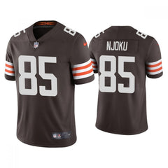 Men's Cleveland Browns #85 David Njoku 2021 Brown Vapor Untouchable Limited Stitched NFL Jersey 