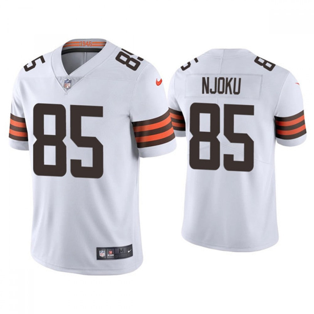 Men's Cleveland Browns #85 David Njoku 2021 White Vapor Untouchable Limited Stitched NFL Jersey 