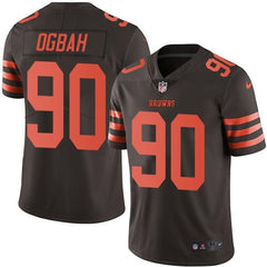 Browns #90 Emmanuel Ogbah Brown Men's Stitched NFL Limited Rush Jersey 