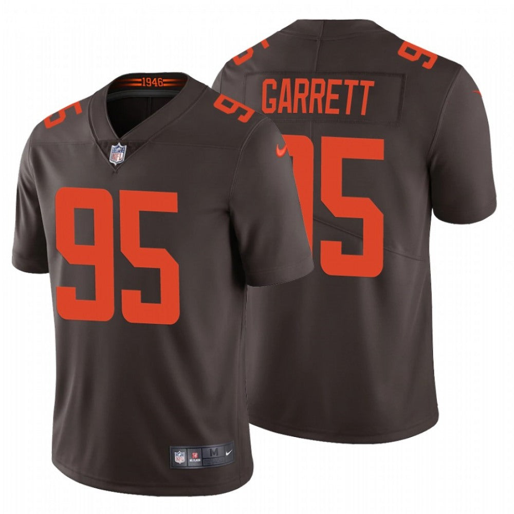 Men's Cleveland Browns #95 Myles Garrett New Brown Vapor Untouchable Limited Stitched Jersey 