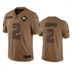 Men's Cleveland Browns #2 Amari Cooper 2023 Brown Salute To Service Limited Stitched Jersey 