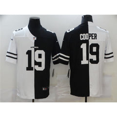 Men's Dallas Cowboys #19 Amari Cooper Black White Split 2020 Stitched Jersey 