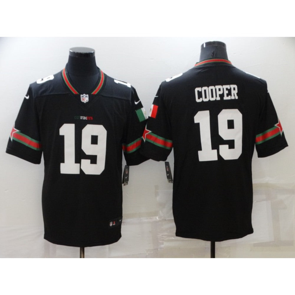 Men's Dallas Cowboys #19 Amari Cooper Black Mexico Stitched Jersey 