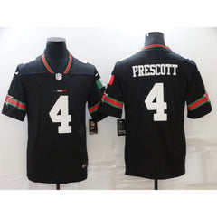 Men's Dallas Cowboys #4 Dak Prescott Black Mexico Stitched Jersey 