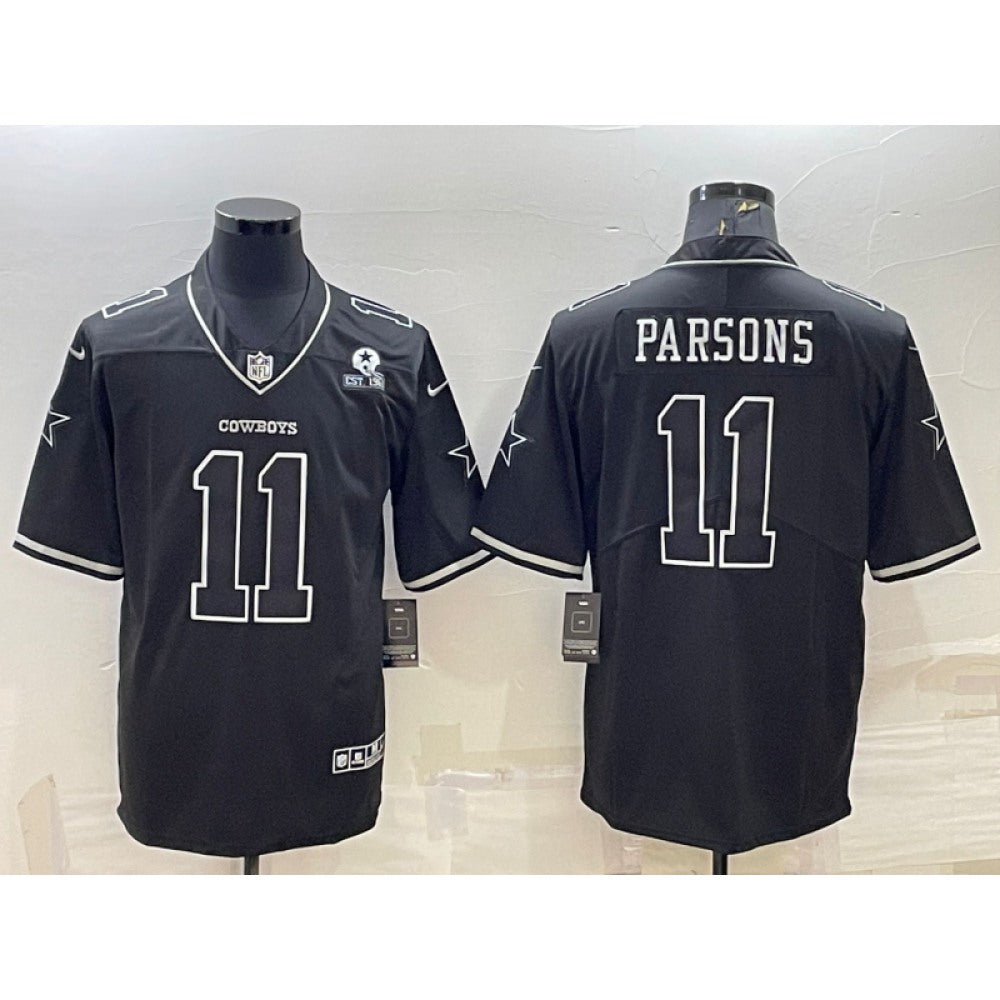 Men's Dallas Cowboys #11 Micah Parsons Black With 1960 Patch Limited Stitched Football Jersey 