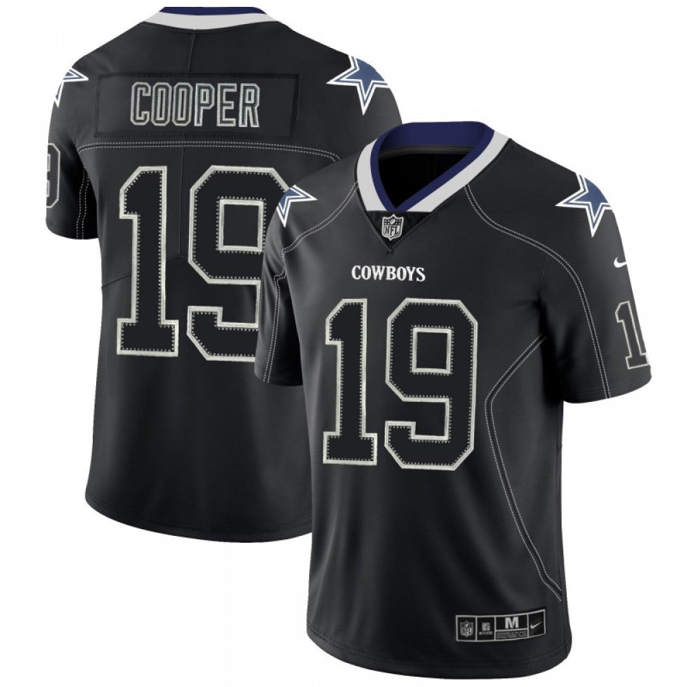Men's Dallas Cowboys #19 Amari Cooper Black 2018 Lights Out Color Rush NFL Limited Stitched Jersey 