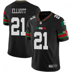 Men's Dallas Cowboys #21 Ezekiel Elliott Black Mexico Vapor Limited Stitched Football Jersey 