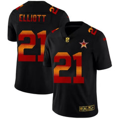 Men's Dallas Cowboys #21 Ezekiel Elliott 2020 Black Fashion Limited Stitched Jersey 