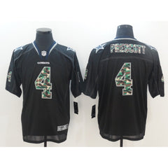 Men's Dallas Cowboys #4 Dak Prescott Black Camo Classic Limited Stitched NFL Jersey 