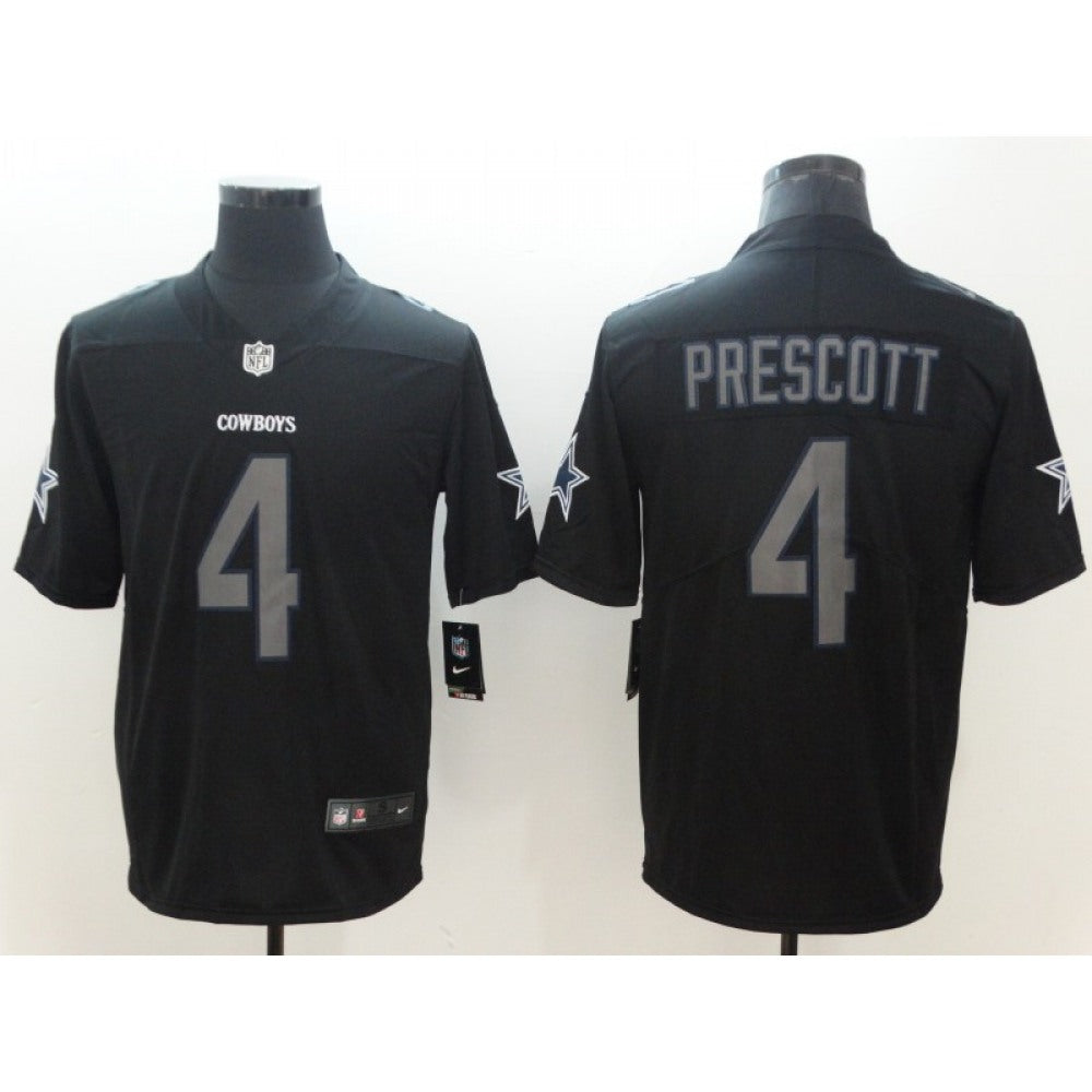 Men's Dallas Cowboys #4 Dak Prescott Black 2018 Impact Limited Stitched NFL Jersey 