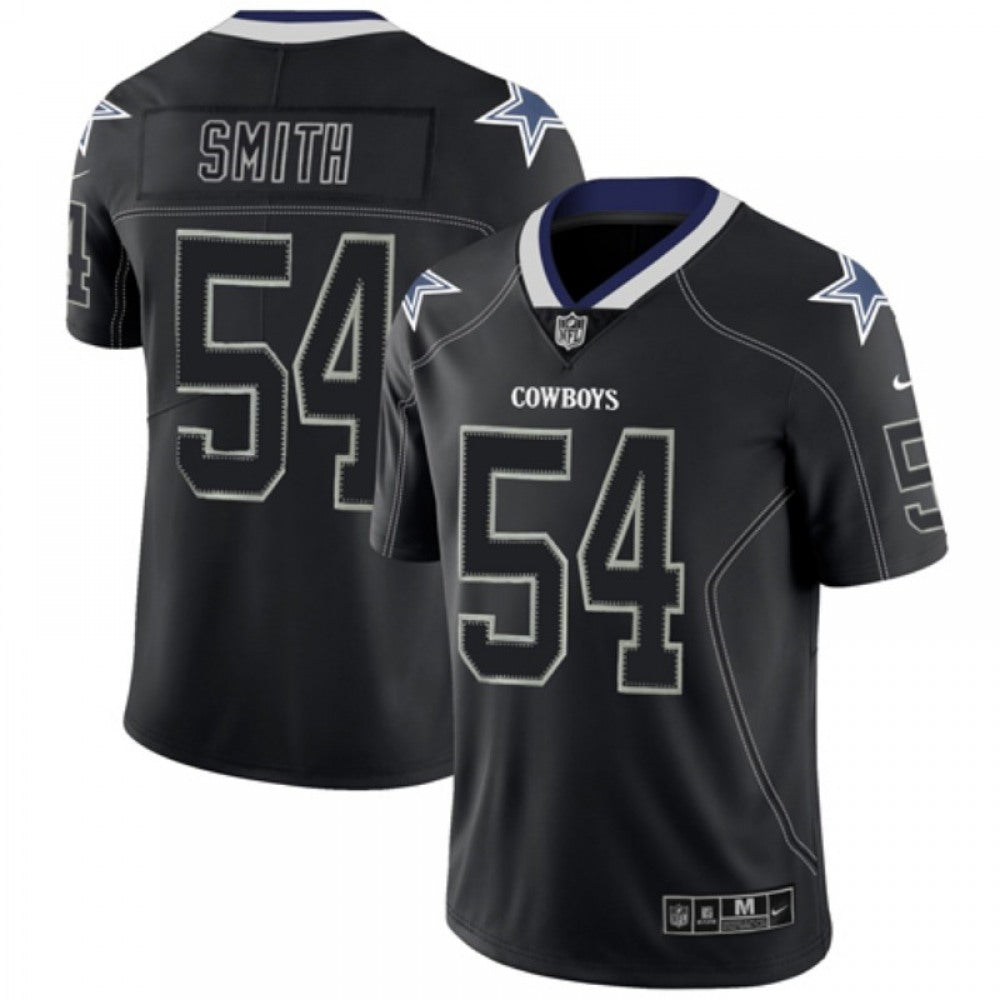 Men's Dallas Cowboys #54 Jaylon Smith Black Lights Out Color Rush NFL Limited Jersey 