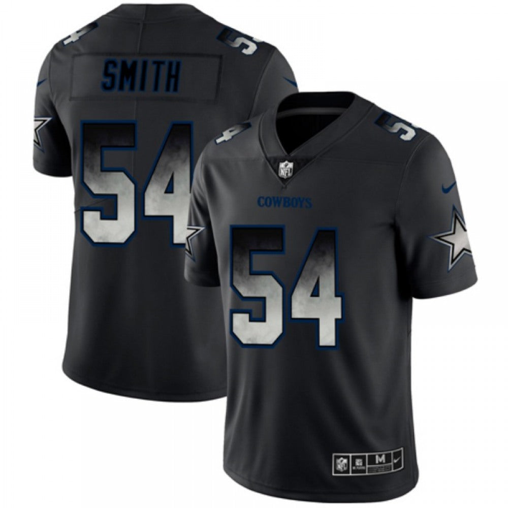 Men's Dallas Cowboys #54 Jaylon Smith Black 2019 Smoke Fashion Limited Stitched NFL Jersey 