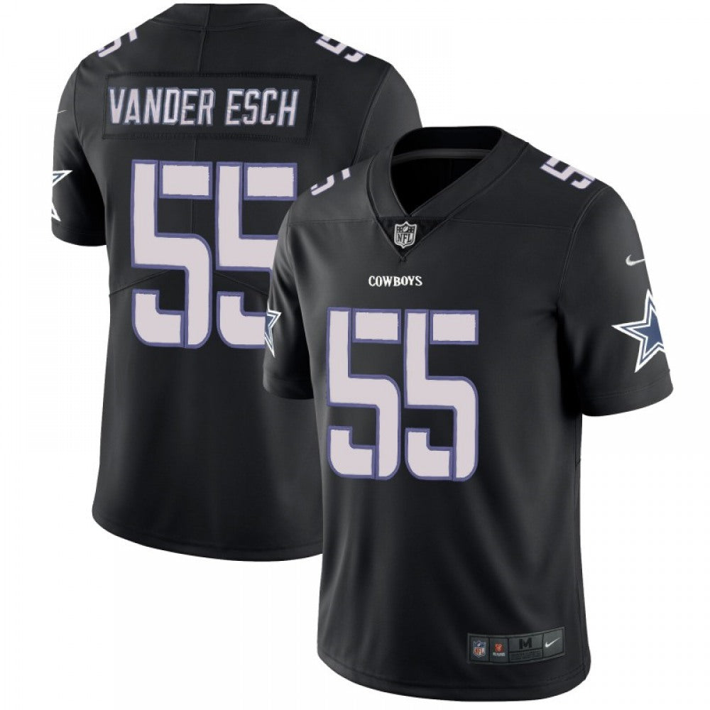 Men's Dallas Cowboys #55 Leighton Vander Esch 2018 Black Impact Limited Stitched NFL Jersey 