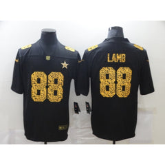 Men's Dallas Cowboys #88 CeeDee Lamb 2020 Black Leopard Print Fashion Limited Stitched Jersey 