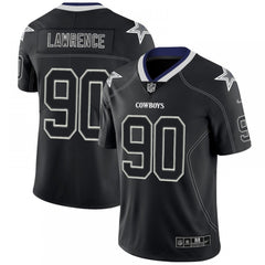 Men's Dallas Cowboys #90 Demarcus Lawrence Black 2018 Lights Out Color Rush NFL Limited Stitched Jersey 