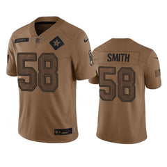Men's Dallas Cowboys #58 Mazi Smith 2023 Brown Salute To Service Limited Stitched Football Jersey 