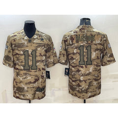 Men's Dallas Cowboys #11 Micah Parsons Camo Salute To Service Stitched Jersey 