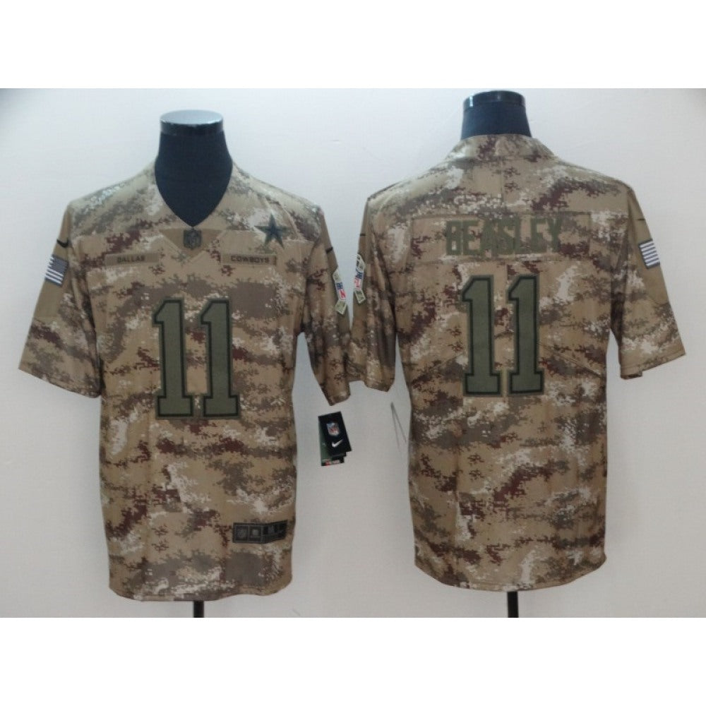 Men's Dallas Cowboys #11 Cole Beasley 2018 Camo Salute To Service Limited Stitched NFL Jersey 