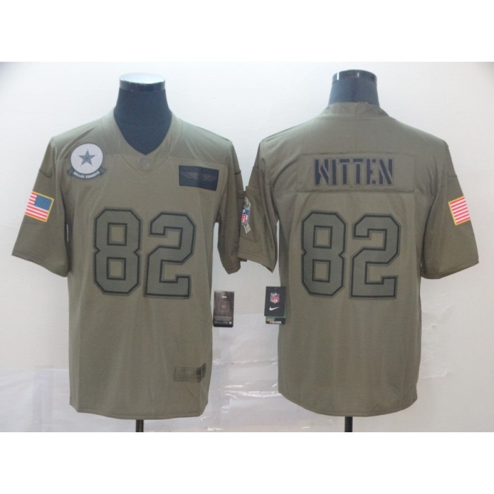 Men's Dallas Cowboys #82 Jason Witten 2019 Camo Salute To Service Limited Stitched NFL Jersey 