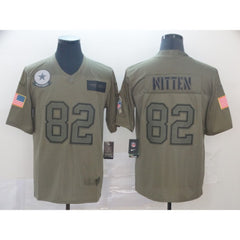 Men's Dallas Cowboys #82 Jason Witten 2019 Camo Salute To Service Limited Stitched NFL Jersey 