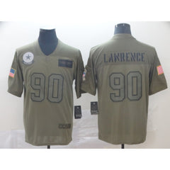 Men's Dallas Cowboys #90 Demarcus Lawrence 2019 Camo Salute To Service Limited Stitched NFL Jersey 