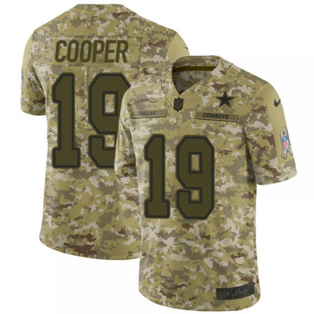 Men's Dallas Cowboys #19 Amari Cooper 2018 Camo Salute to Service Limited Stitched NFL Jersey 