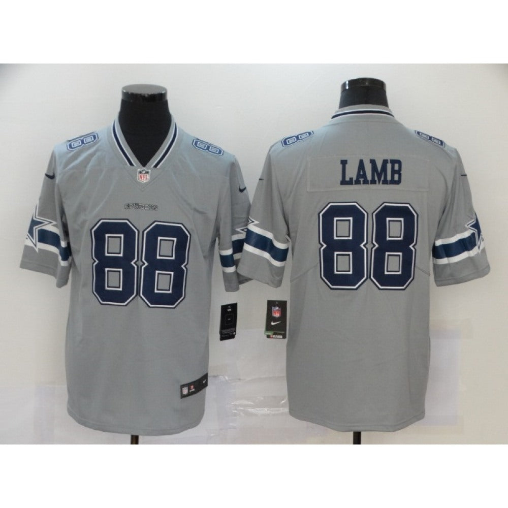 Men's Dallas Cowboys #88 CeeDee Lamb Gray Inverted Legend Stitched NFL Jersey 