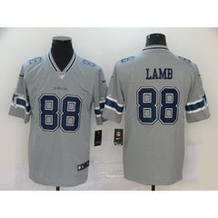 Men's Dallas Cowboys #88 CeeDee Lamb Gray Inverted Legend Stitched NFL Jersey 