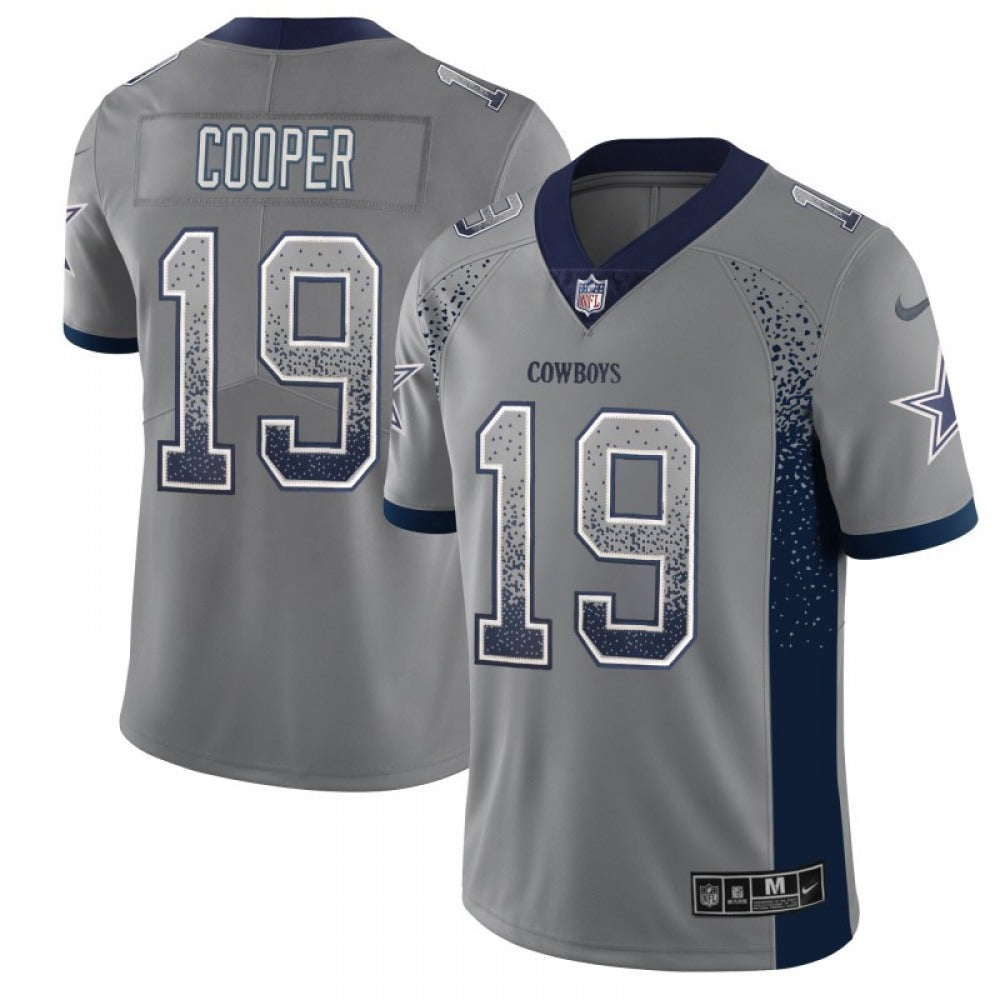 Men's Dallas Cowboys #19 Amari Cooper Gray 2018 Drift Fashion Color Rush Limited Stitched NFL Jersey 