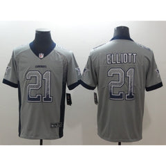 Men's Dallas Cowboys #21 Ezekiel Elliott Gray 2018 Drift Fashion Color Rush Limited Stitched NFL Jersey 