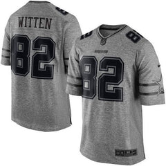 Cowboys #82 Jason Witten Gray Men's Stitched NFL Limited Gridiron Gray Jersey 