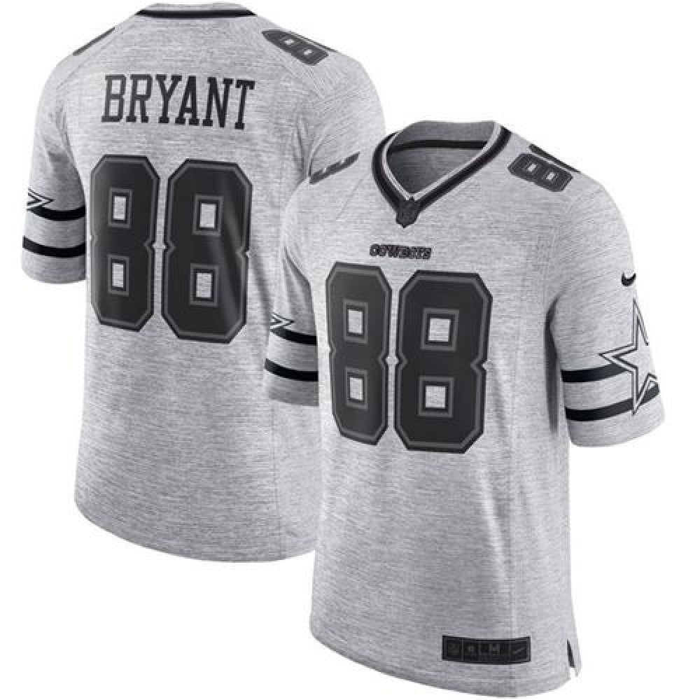 Cowboys #88 Dez Bryant Gray Men's Stitched NFL Limited Gridiron Gray II Jersey 