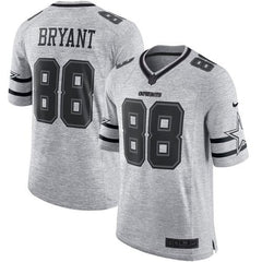 Cowboys #88 Dez Bryant Gray Men's Stitched NFL Limited Gridiron Gray II Jersey 