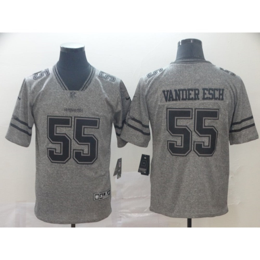 Men's Dallas Cowboys #55 Leighton Vander Esch Grey Stitched NFL Jersey 