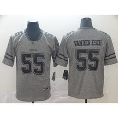 Men's Dallas Cowboys #55 Leighton Vander Esch Grey Stitched NFL Jersey 