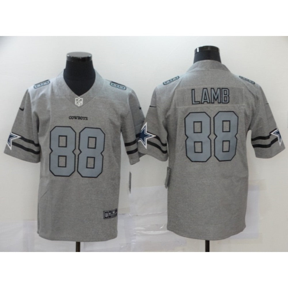 Men's Dallas Cowboys #88 CeeDee Lamb Grey Stitched Jersey 