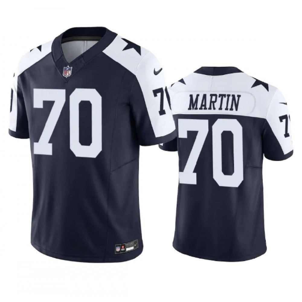 Men's Dallas Cowboys #70 Zack Martin Navy 2023 F.U.S.E. Vapor Limited Stitched Football Jersey 