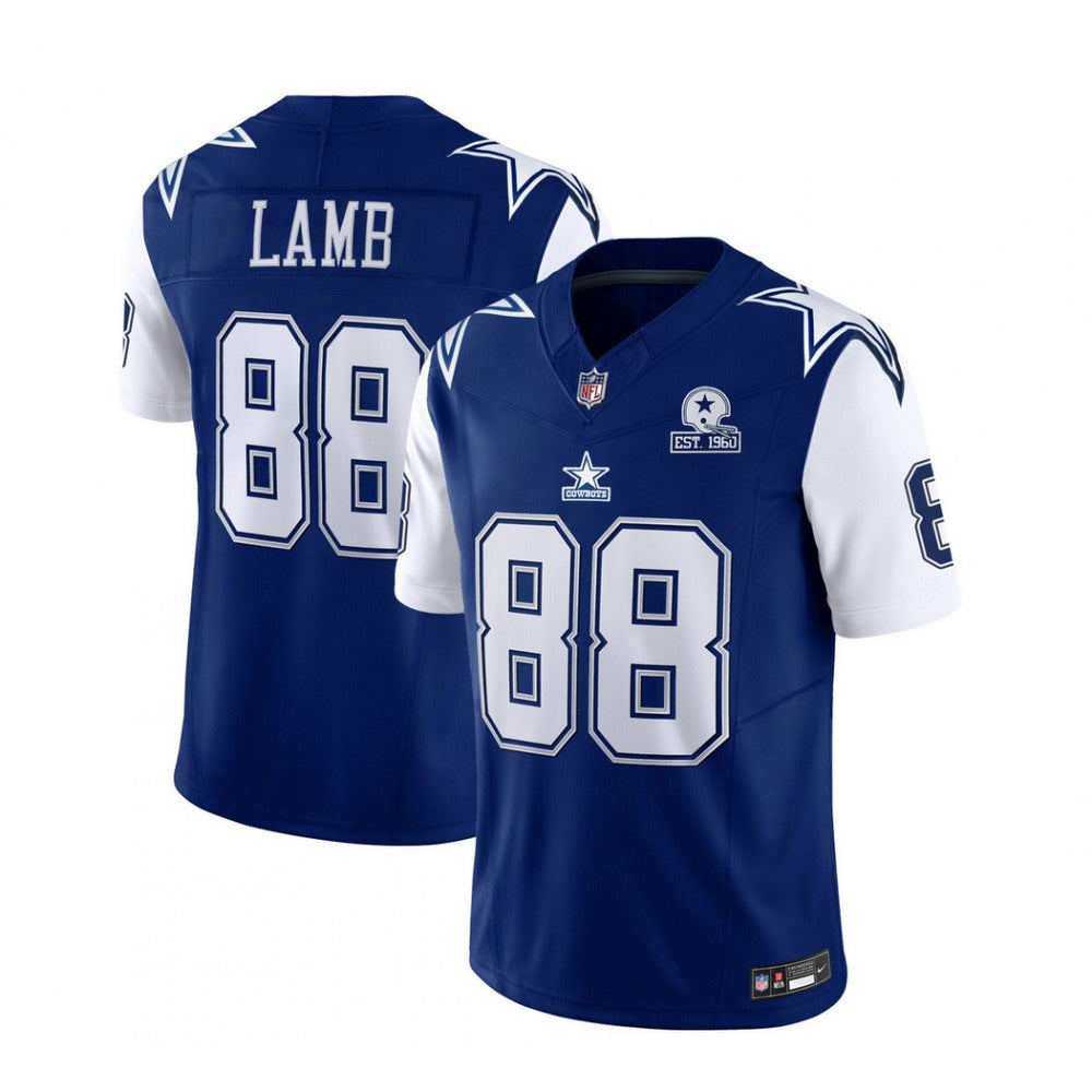 Men's Dallas Cowboys #88 CeeDee Lamb Navy 2023 F.U.S.E. With 1960 Patch Vapor Limited Stitched Football Jersey 