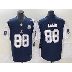 Men's Dallas Cowboys #88 CeeDee Lamb Navy 2023 F.U.S.E. With 1960 Patch Vapor Limited Stitched Football Jersey 