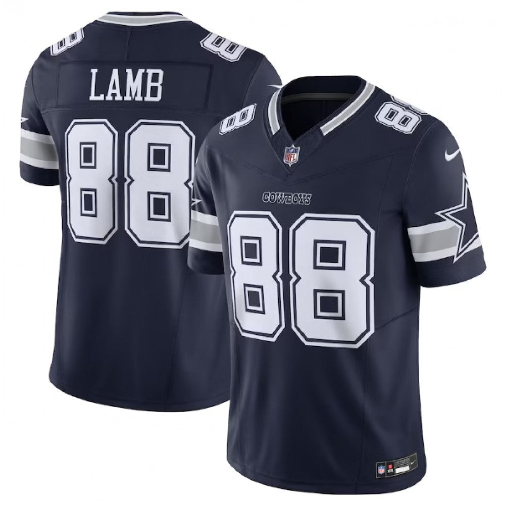 Men's Dallas Cowboys #88 CeeDee Lamb Navy 2023 F.U.S.E. Vapor Limited Stitched Football Jersey 