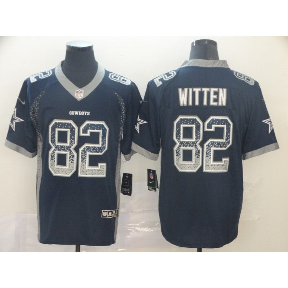 Men's Dallas Cowboys #82 Jason Witten Navy Blue Drift Fashion Color Rush Stitched NFL Jersey 