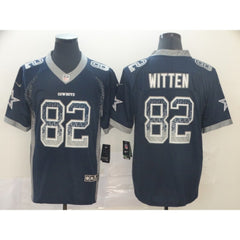 Men's Dallas Cowboys #82 Jason Witten Navy Blue Drift Fashion Color Rush Stitched NFL Jersey 