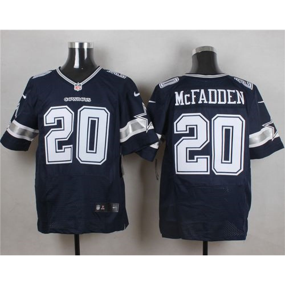 Cowboys #20 Darren McFadden Navy Blue Team Color Men's Stitched NFL Elite Jersey 