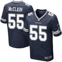 Cowboys #55 Rolando McClain Navy Blue Team Color Men's Stitched NFL Elite Jersey 
