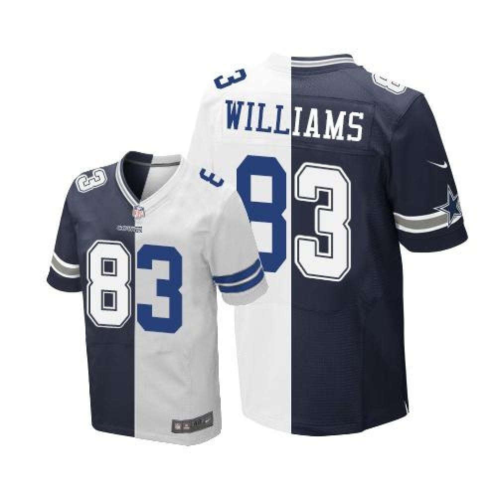 Cowboys #83 Terrance Williams Navy Blue/White Men's Stitched NFL Elite Split Jersey 