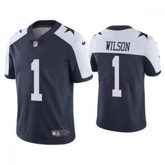 Men's Dallas Cowboys #1 Cedrick Wilson Navy Vapor Limited Stitched Jersey 