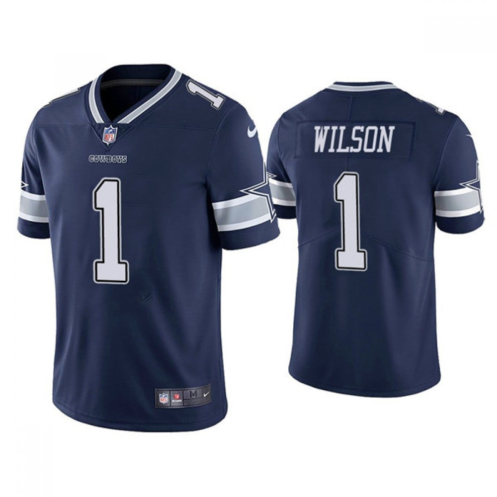 Men's Dallas Cowboys #1 Cedrick Wilson Navy Vapor Limited Stitched Jersey 