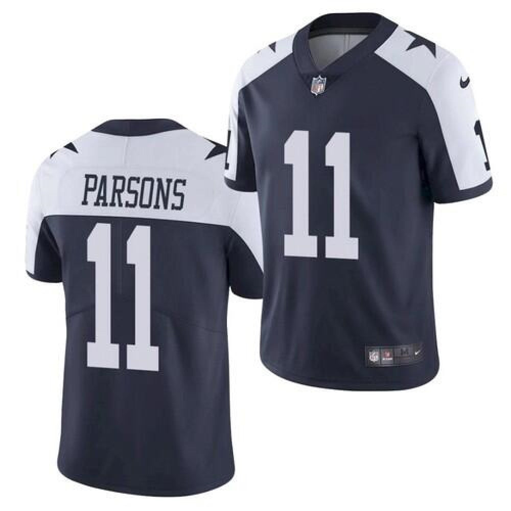 Men's Dallas Cowboys #11 Micah Parsons Navy 2021 NFL Draft Vapor Limited Stitched Jersey 