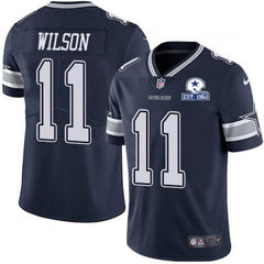 Men's Dallas Cowboys #11 Cedrick Wilson Navy With Established In 1960 Patch Limited Stitched Jersey 