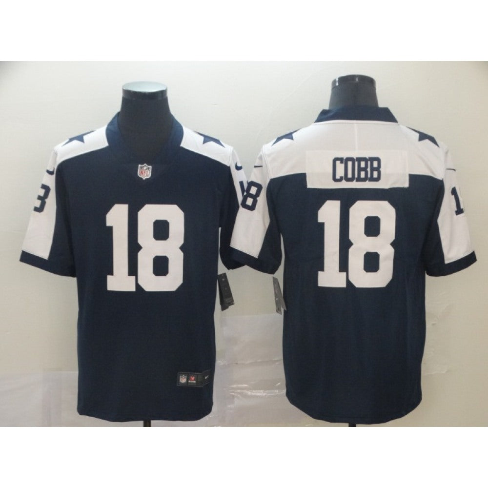 Men's Dallas Cowboys #18 Randall Cobb Navy Vapor Untouchable Limited Stitched NFL Jersey 